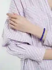 Браслет из камней: Кошачий глаз синий Handmade, плетенный, 8 мм