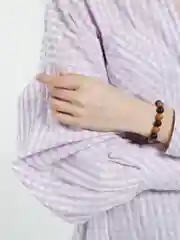 Браслет из натуральных камней, Тибетский агат Дзи и Шунгит, Handmade, 10 мм