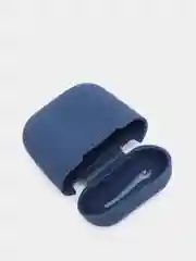 Темно-синий чехол для наушников Apple Airpods 1 и 2 силиконовый