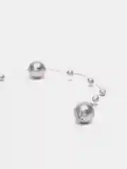 Серебряный бусины на нитке