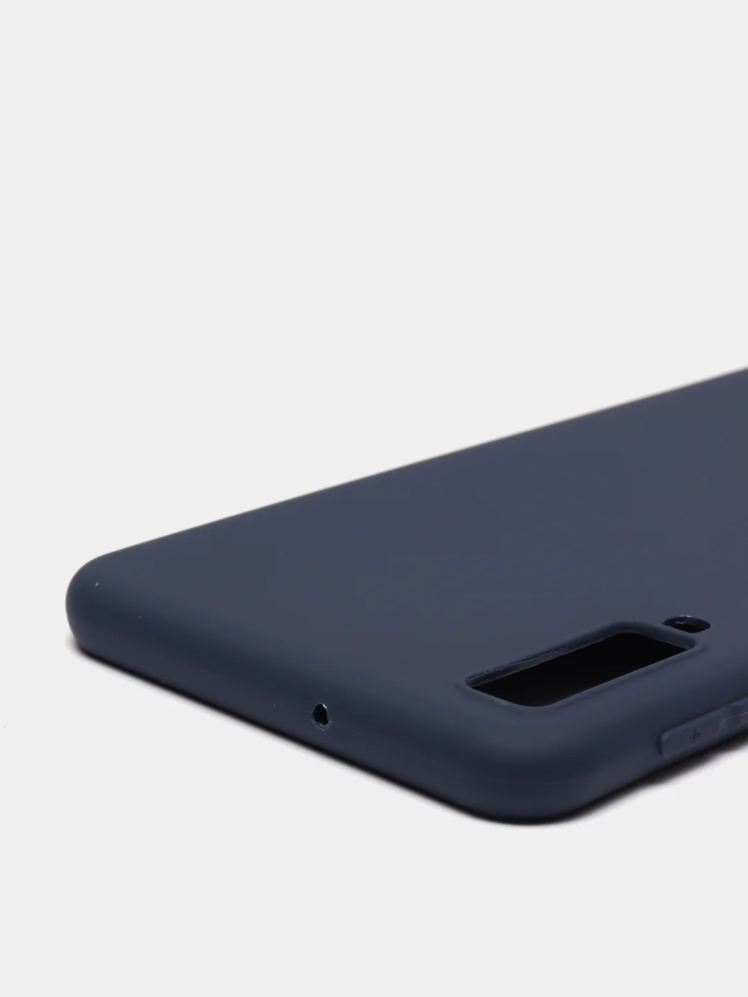 Синий чехол для Samsung Galaxy A7 2018, А750 (Самсунг Галакси А7), прозрачный