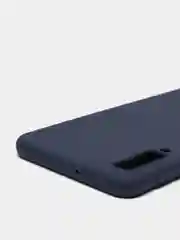 Синий чехол для Samsung Galaxy A7 2018, А750 (Самсунг Галакси А7), прозрачный