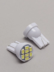 Светодиодные LED лампы T10, W5W, в габариты, салон, подсветку номера, 8SMD, 2 шт