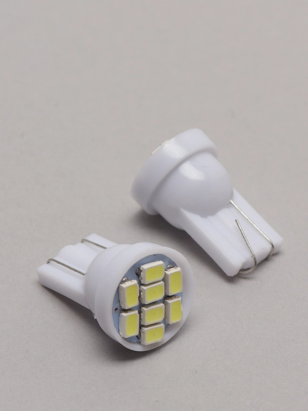 Светодиодные LED лампы T10, W5W, в габариты, салон, подсветку номера, 8SMD, 2 шт