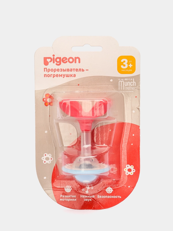 Прорезыватель погремушка детский Munch teether, 3+ мес., PIGEON