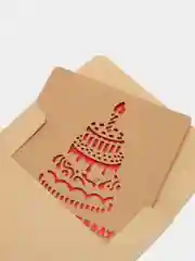 Розовый открытка крафт мини