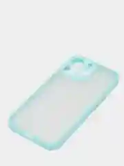 Голубой чехол силиконовый матовый на iPhone 13, 12, 11,  XR, 7, 8, SE, Pro, Max, полупрозрачный