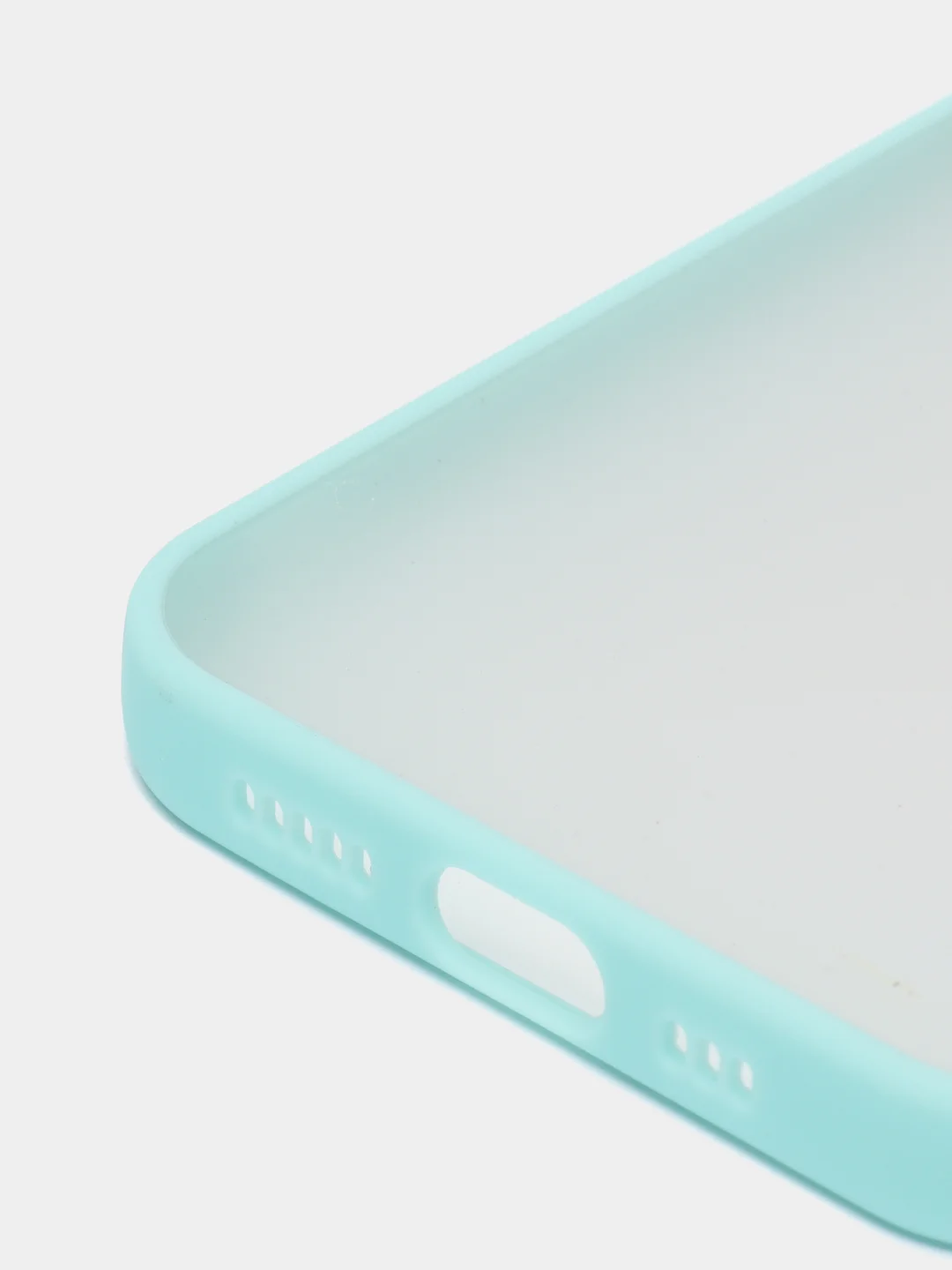 Голубой чехол силиконовый матовый на iPhone 13, 12, 11, XR, 7, 8, SE, Pro, Max, полупрозрачный
