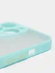 Голубой чехол силиконовый матовый на iPhone 13, 12, 11,  XR, 7, 8, SE, Pro, Max, полупрозрачный