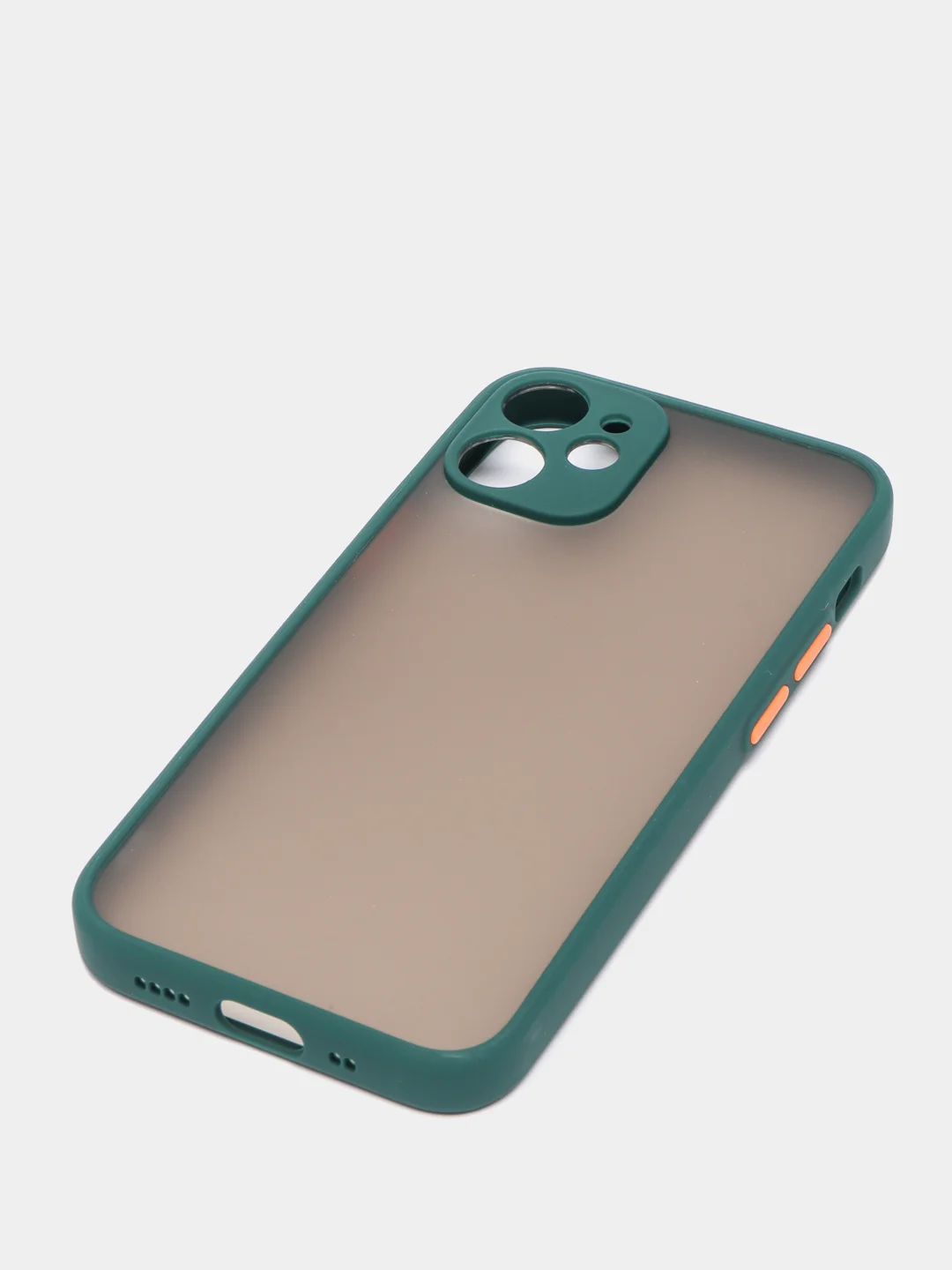 Зеленый чехол силиконовый матовый на iPhone 13, 12, 11, XR, 7, 8, SE, Pro, Max, полупрозрачный