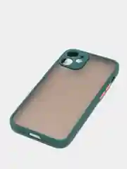 Зеленый чехол силиконовый матовый на iPhone 13, 12, 11,  XR, 7, 8, SE, Pro, Max, полупрозрачный