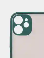Зеленый чехол силиконовый матовый на iPhone 13, 12, 11,  XR, 7, 8, SE, Pro, Max, полупрозрачный