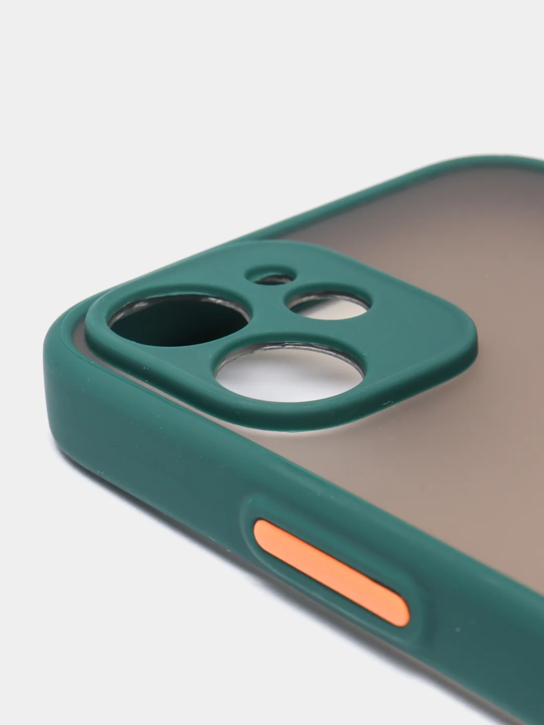Зеленый чехол силиконовый матовый на iPhone 13, 12, 11, XR, 7, 8, SE, Pro, Max, полупрозрачный