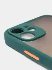 Зеленый чехол силиконовый матовый на iPhone 13, 12, 11,  XR, 7, 8, SE, Pro, Max, полупрозрачный