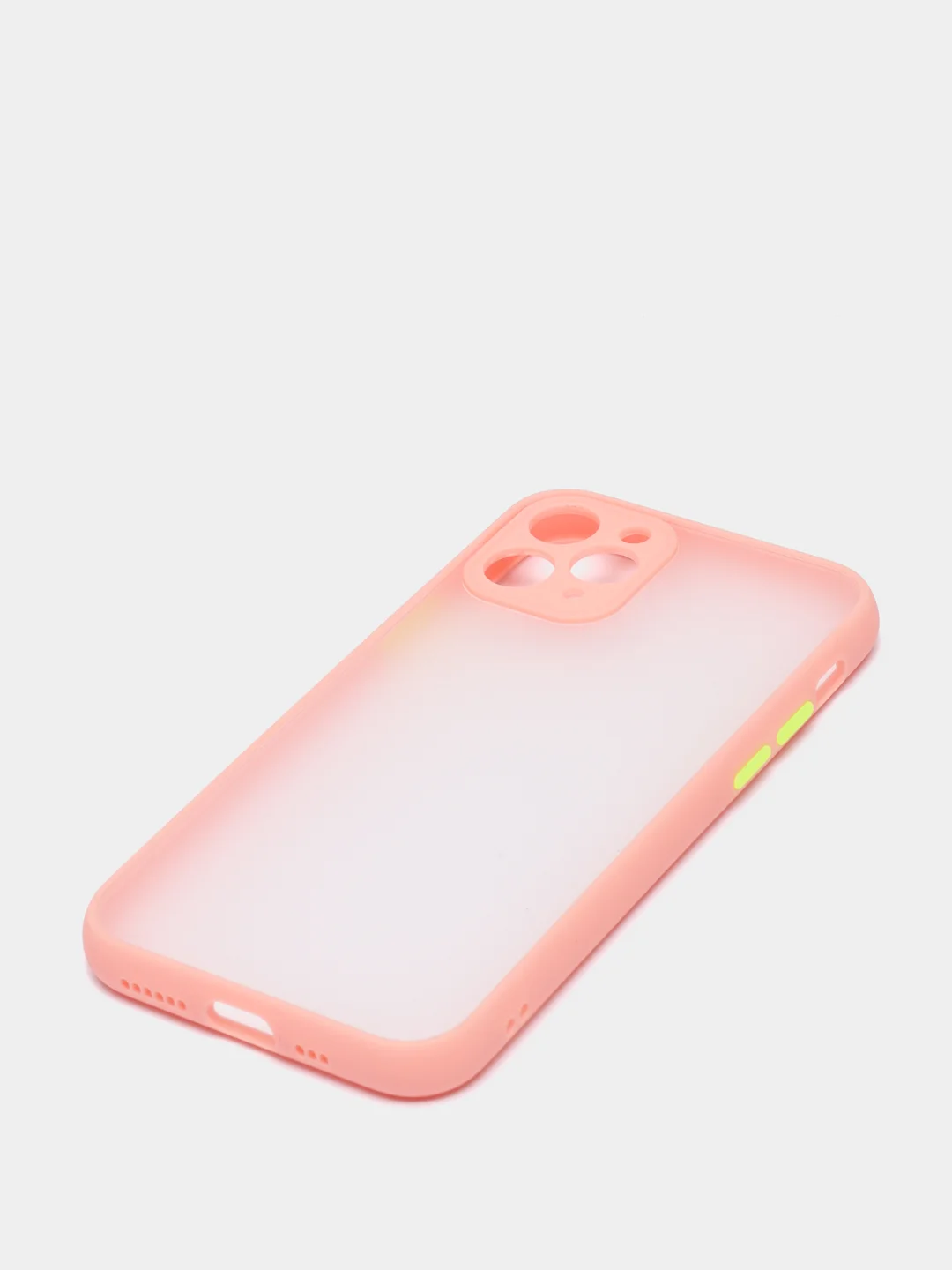 Кораллово-розовый чехол силиконовый матовый на iPhone 13, 12, 11, XR, 7, 8, SE, Pro, Max, полупрозрачный