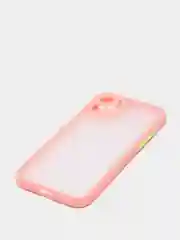 Кораллово-розовый чехол силиконовый матовый на iPhone 13, 12, 11,  XR, 7, 8, SE, Pro, Max, полупрозрачный