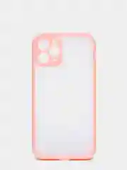 Кораллово-розовый чехол силиконовый матовый на iPhone 13, 12, 11,  XR, 7, 8, SE, Pro, Max, полупрозрачный