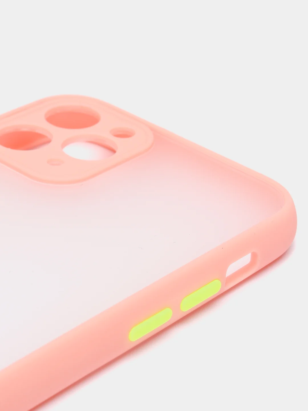 Кораллово-розовый чехол силиконовый матовый на iPhone 13, 12, 11, XR, 7, 8, SE, Pro, Max, полупрозрачный