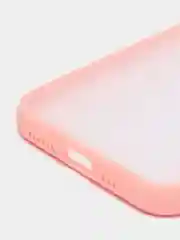 Кораллово-розовый чехол силиконовый матовый на iPhone 13, 12, 11,  XR, 7, 8, SE, Pro, Max, полупрозрачный