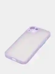 Фиолетовый чехол силиконовый матовый на iPhone 13, 12, 11,  XR, 7, 8, SE, Pro, Max, полупрозрачный
