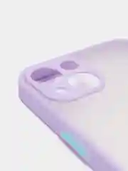 Фиолетовый чехол силиконовый матовый на iPhone 13, 12, 11,  XR, 7, 8, SE, Pro, Max, полупрозрачный