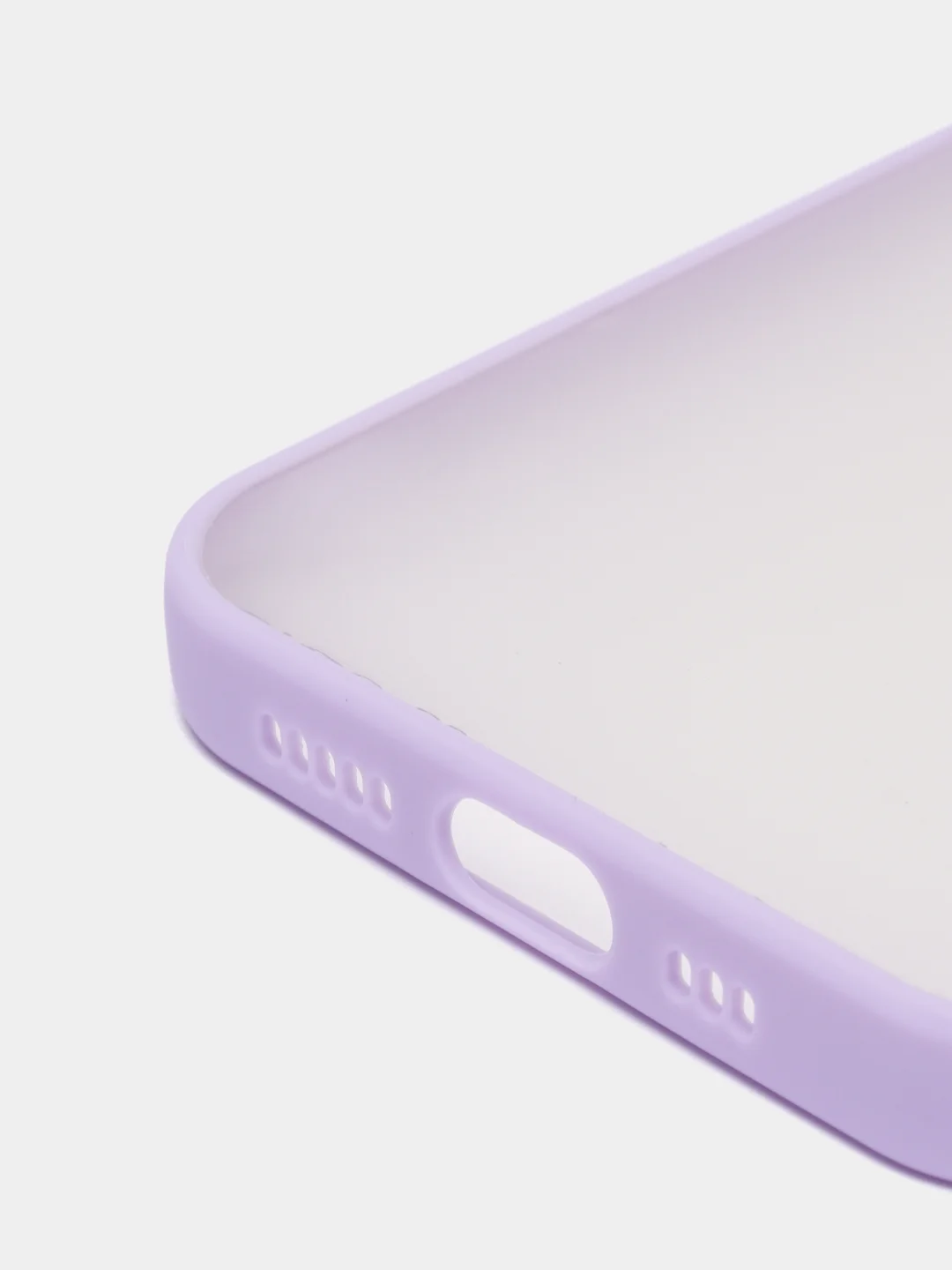 Фиолетовый чехол силиконовый матовый на iPhone 13, 12, 11, XR, 7, 8, SE, Pro, Max, полупрозрачный