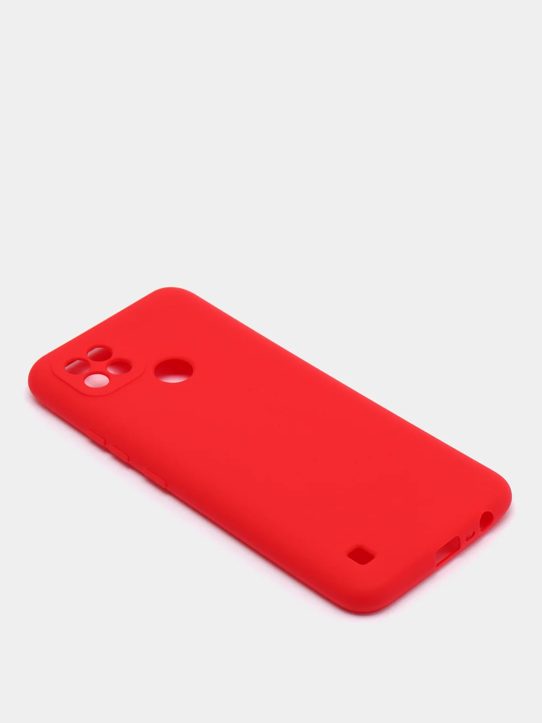 Красный чехол Realme C21 силиконовый