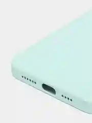 Бирюзовый стеклянный силиконовый чехол на iPhone 13, 12, 11,  XR, 7, 8, SE, 8+, 7+, 6s, 6, Pro, Max