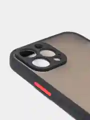 Черный чехол силиконовый матовый на iPhone 13, 12, 11,  XR, 7, 8, SE, Pro, Max, полупрозрачный
