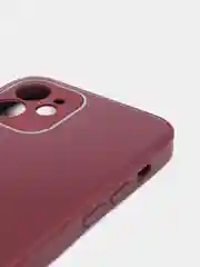 Тёмно-бордовый стеклянный силиконовый чехол на iPhone 13, 12, 11,  XR, 7, 8, SE, 8+, 7+, 6s, 6, Pro, Max