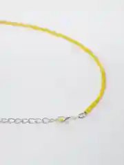 Желтый чокер из жемчуга и бисера/ колье/ цепочка/ нитка из бисера