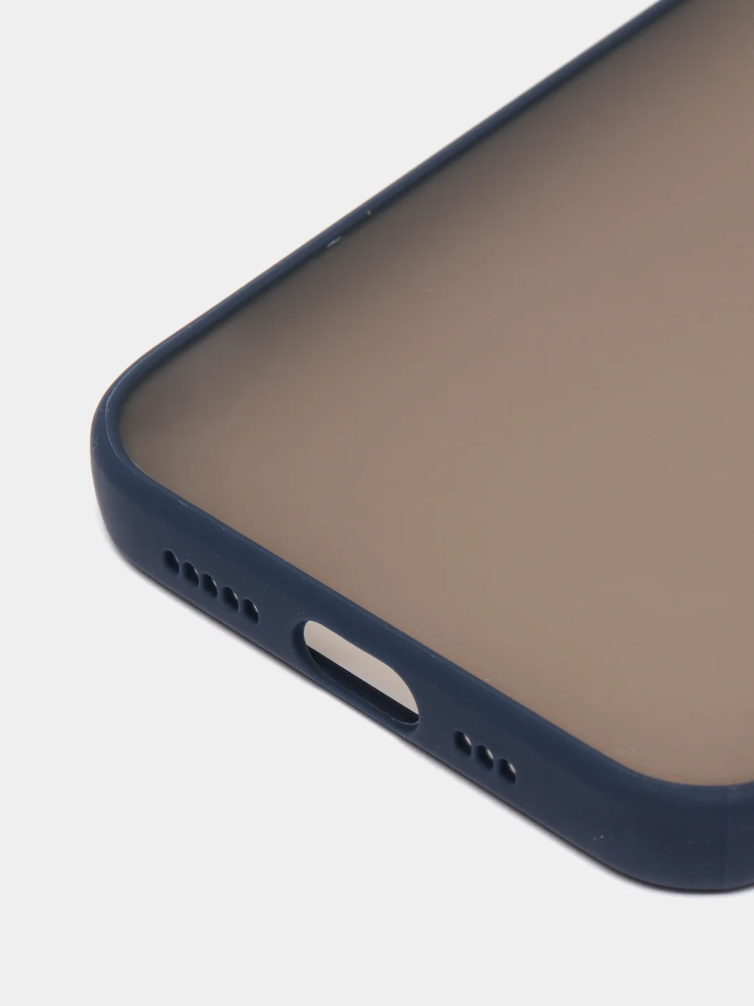 Синий чехол силиконовый матовый на iPhone 13, 12, 11, XR, 7, 8, SE, Pro, Max, полупрозрачный