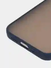 Синий чехол силиконовый матовый на iPhone 13, 12, 11,  XR, 7, 8, SE, Pro, Max, полупрозрачный