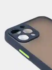 Синий чехол силиконовый матовый на iPhone 13, 12, 11,  XR, 7, 8, SE, Pro, Max, полупрозрачный