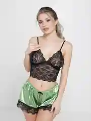 Лайм пижама женская с шортами