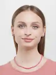 Пастельно-коралловый чокер-цепочка из бисера и бусин, 17 цветов