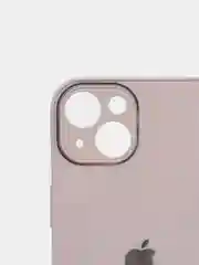 Бежевый меланж чехол силиконовый со стеклянной панелью для iPhone 13