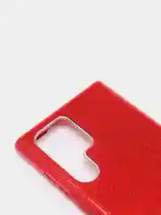 Красный чехол блестящий Samsung Galaxy S22 Ultra, накладка c блёстками Samsung S 22 Ultra