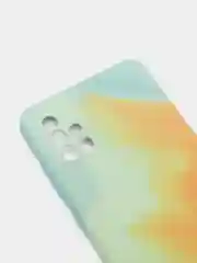 Хаки чехол Samsung Galaxy A51, Самсунг Галакси А51 силиконовый с мягким подкладом