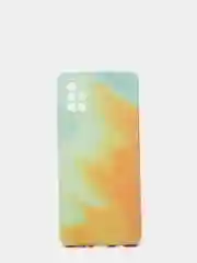 Хаки чехол Samsung Galaxy A51, Самсунг Галакси А51 силиконовый с мягким подкладом