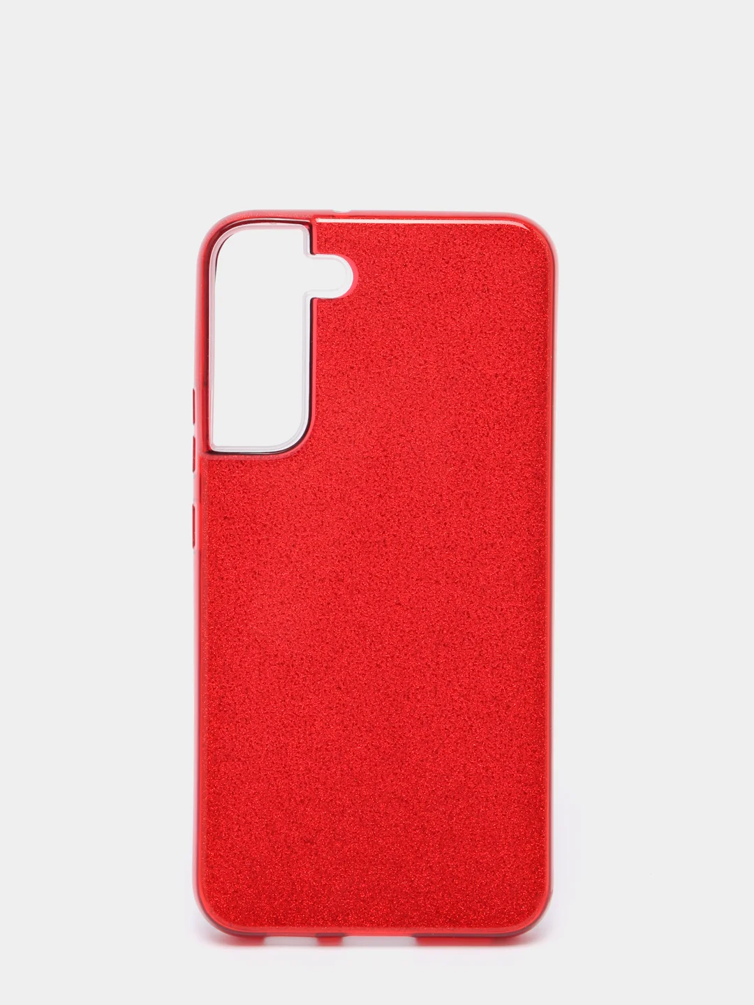 Красный чехол блестящий Samsung Galaxy S22 Plus, накладка c блестками Samsung S22+