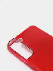 Красный чехол блестящий Samsung Galaxy S22 Plus, накладка c блестками Samsung S22+