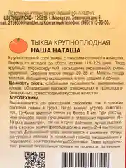 Тыква "Наша Наташа" (семена)