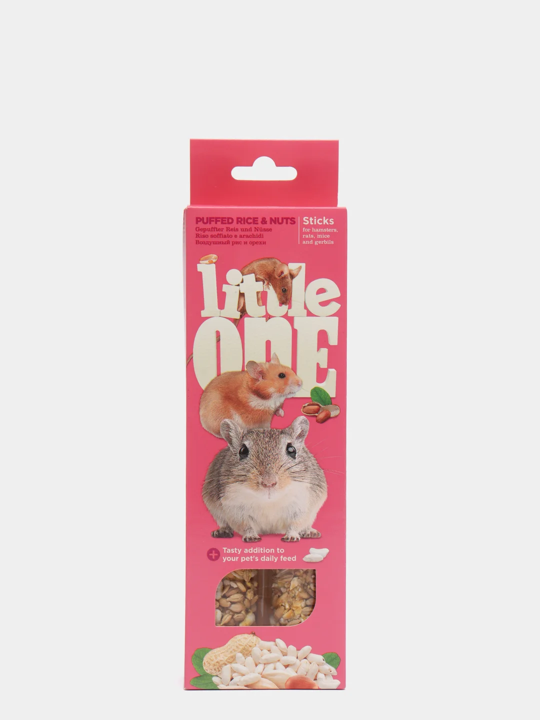 Палочки (лакомство) Little One для хомяков, крыс, мышей и песчанок с орехами, 55г*2шт