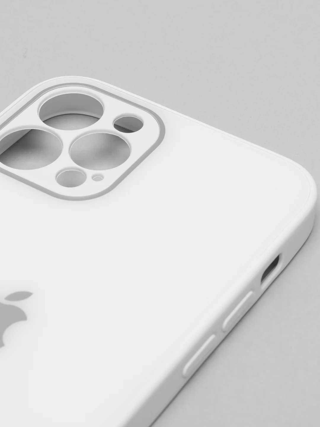Белый стеклянный силиконовый чехол на iPhone 13, 12, 11,  XR, 7, 8, SE, 8+, 7+, 6s, 6, Pro, Max