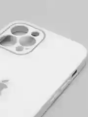 Белый стеклянный силиконовый чехол на iPhone 13, 12, 11,  XR, 7, 8, SE, 8+, 7+, 6s, 6, Pro, Max