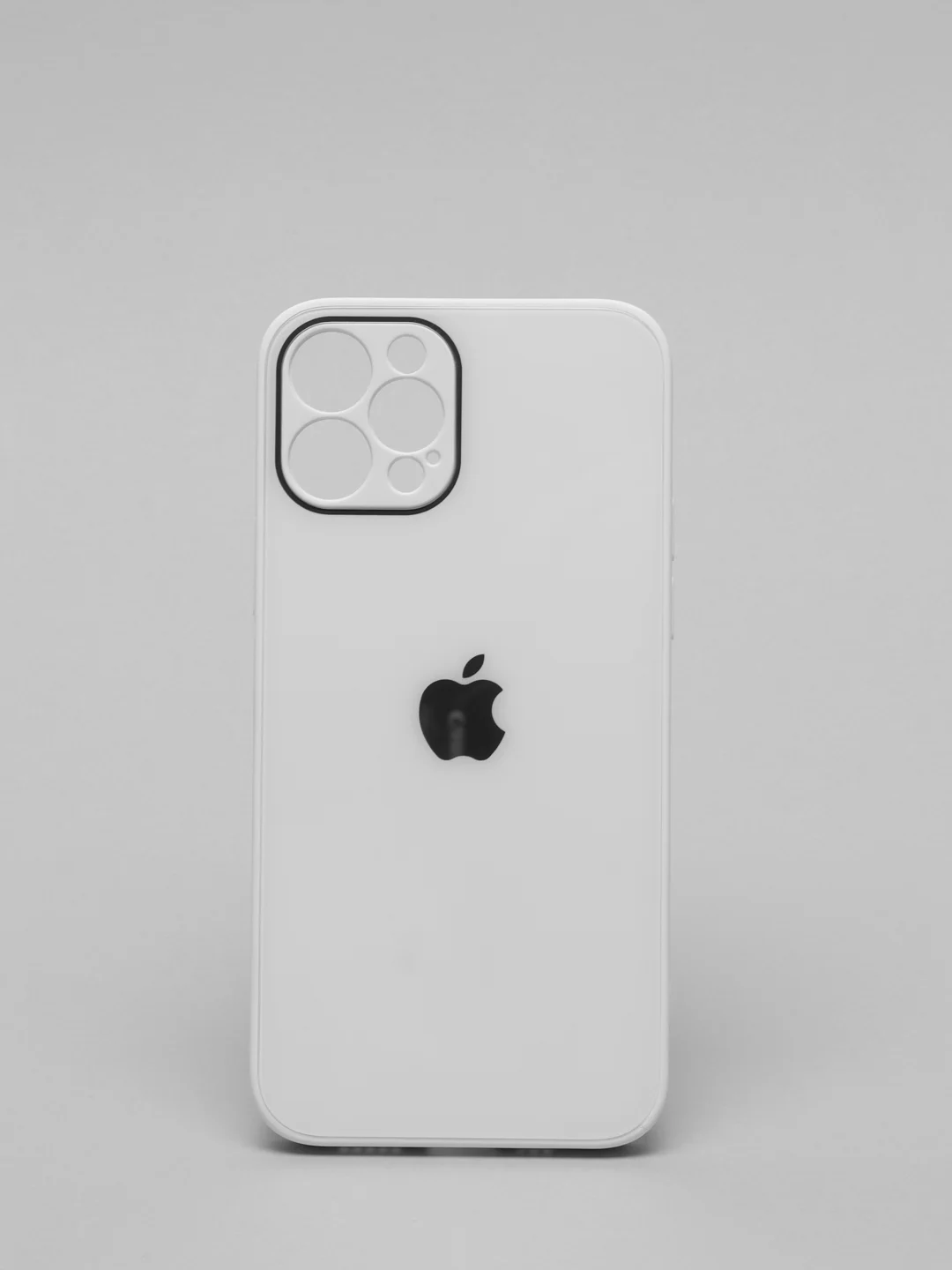 Белый стеклянный силиконовый чехол на iPhone 13, 12, 11,  XR, 7, 8, SE, 8+, 7+, 6s, 6, Pro, Max