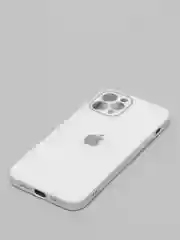 Белый стеклянный силиконовый чехол на iPhone 13, 12, 11,  XR, 7, 8, SE, 8+, 7+, 6s, 6, Pro, Max