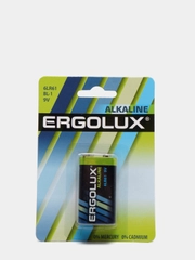 Батарейка крона 6LR61 Ergolux алкалиновая
