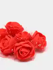 Красный розочка на веточке 20 мм